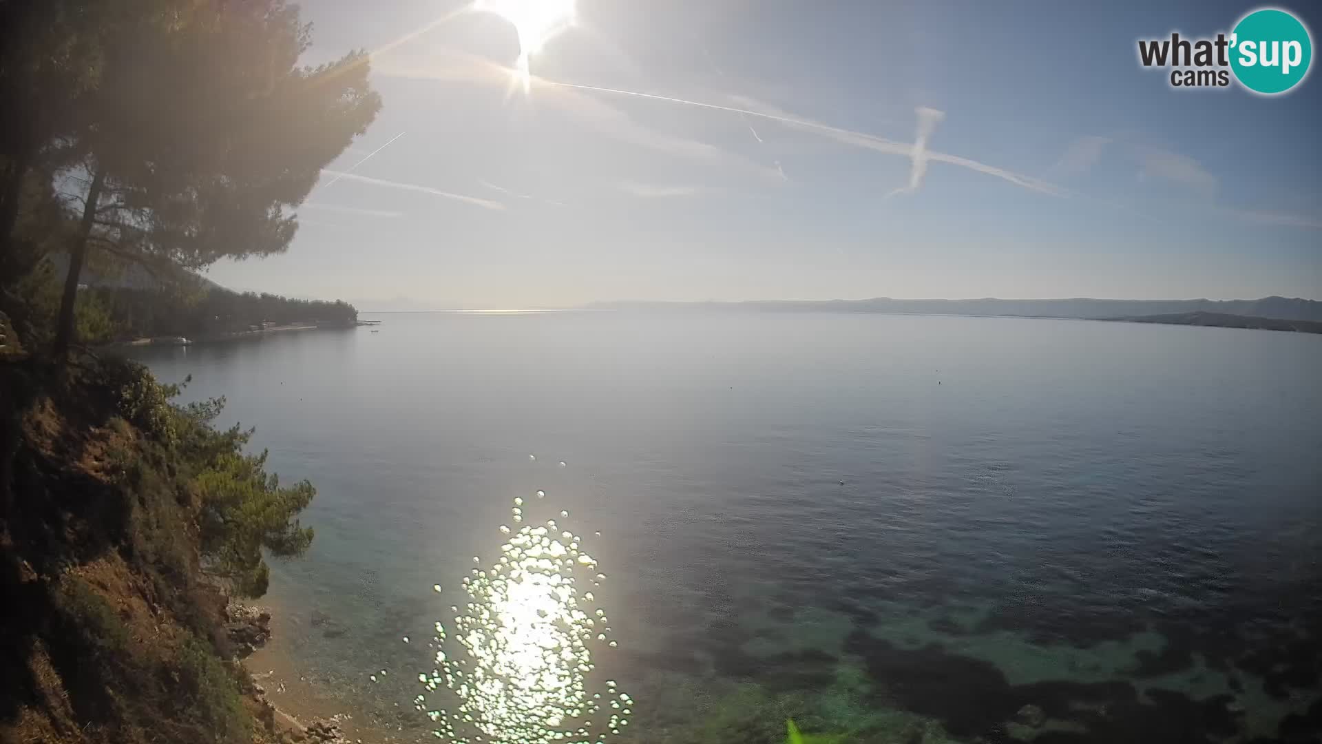 Webcam Spiaggia Potočine Bol – Vista live sulla spiaggia Borak, Isola di Brač