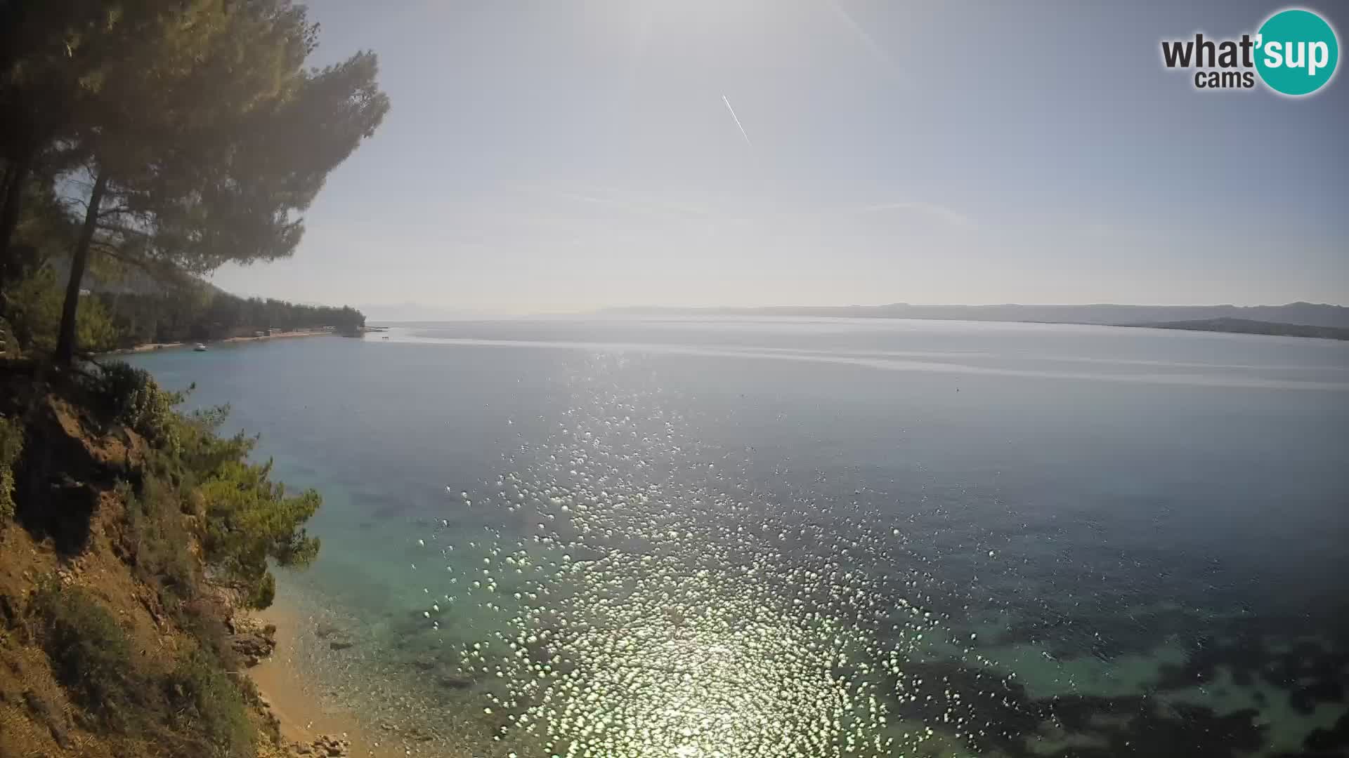 Webcam Spiaggia Potočine Bol – Vista live sulla spiaggia Borak, Isola di Brač