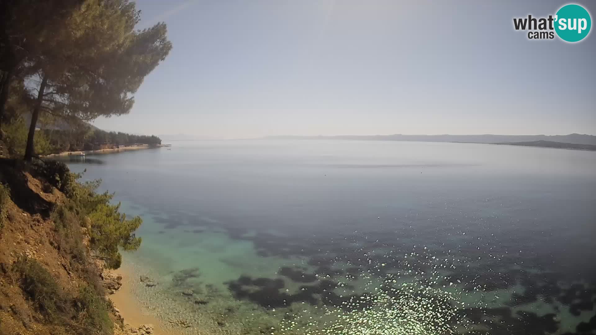 Webcam Spiaggia Potočine Bol – Vista live sulla spiaggia Borak, Isola di Brač