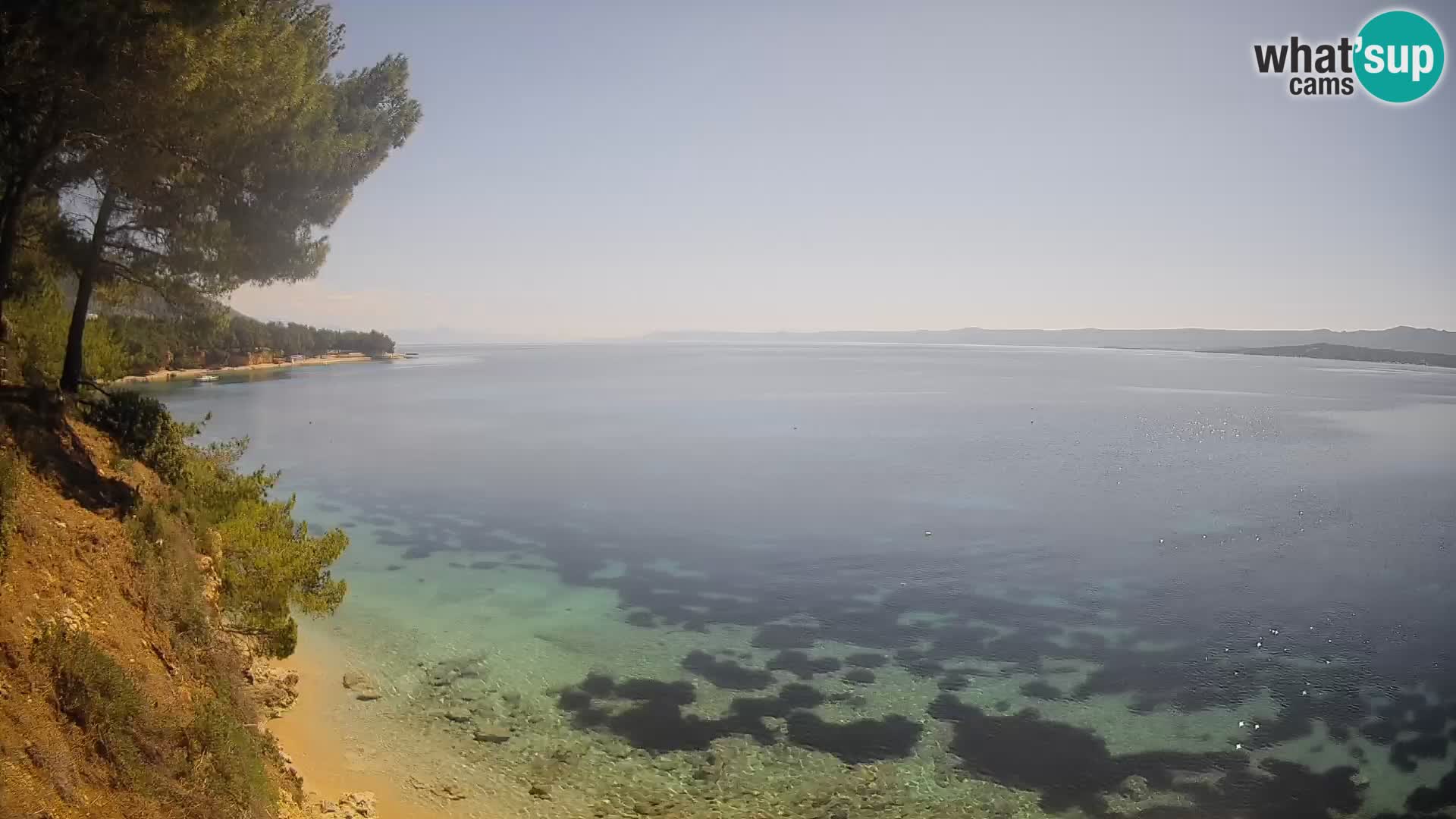 Webcam Spiaggia Potočine Bol – Vista live sulla spiaggia Borak, Isola di Brač