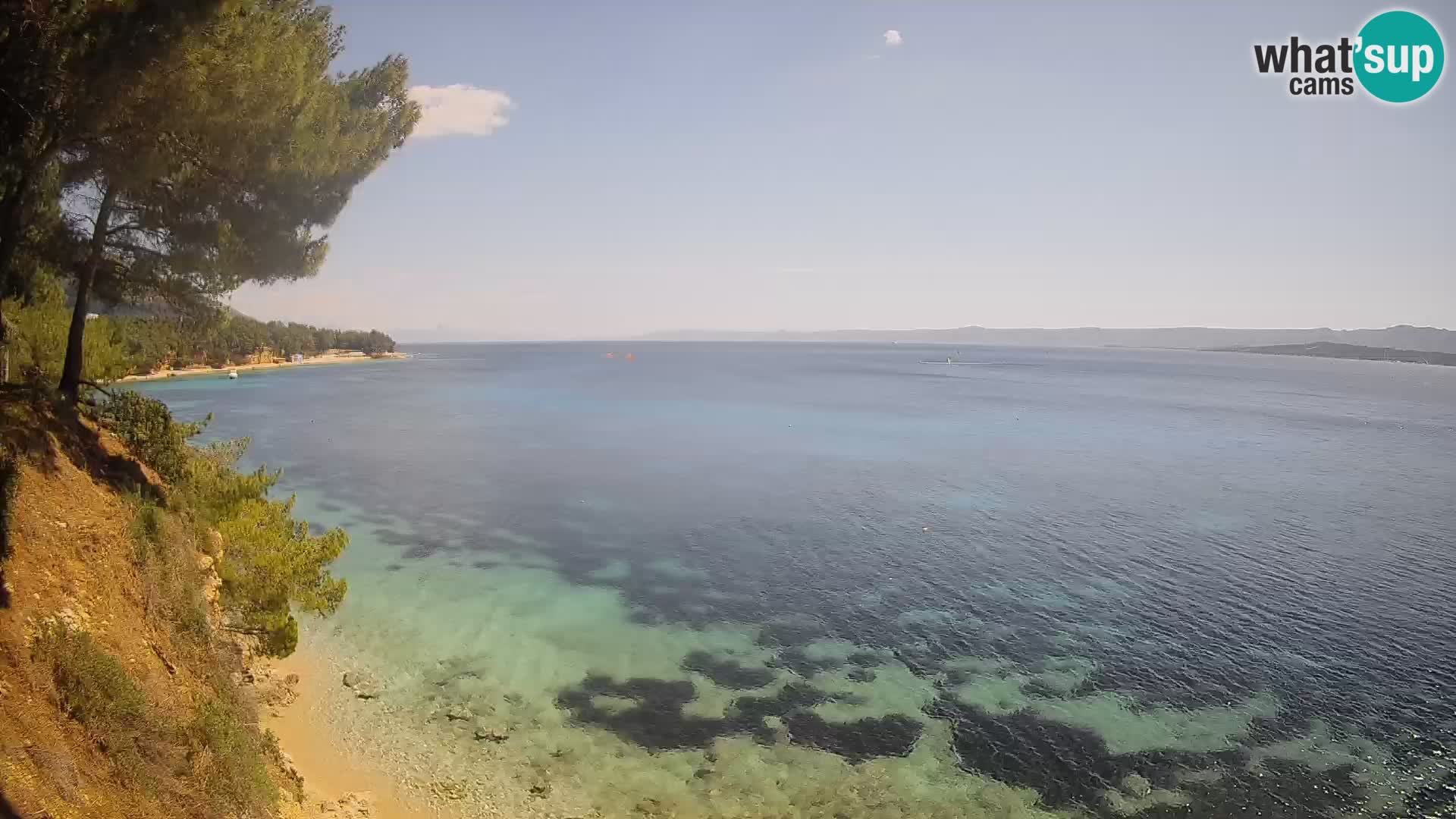Webcam Spiaggia Potočine Bol – Vista live sulla spiaggia Borak, Isola di Brač