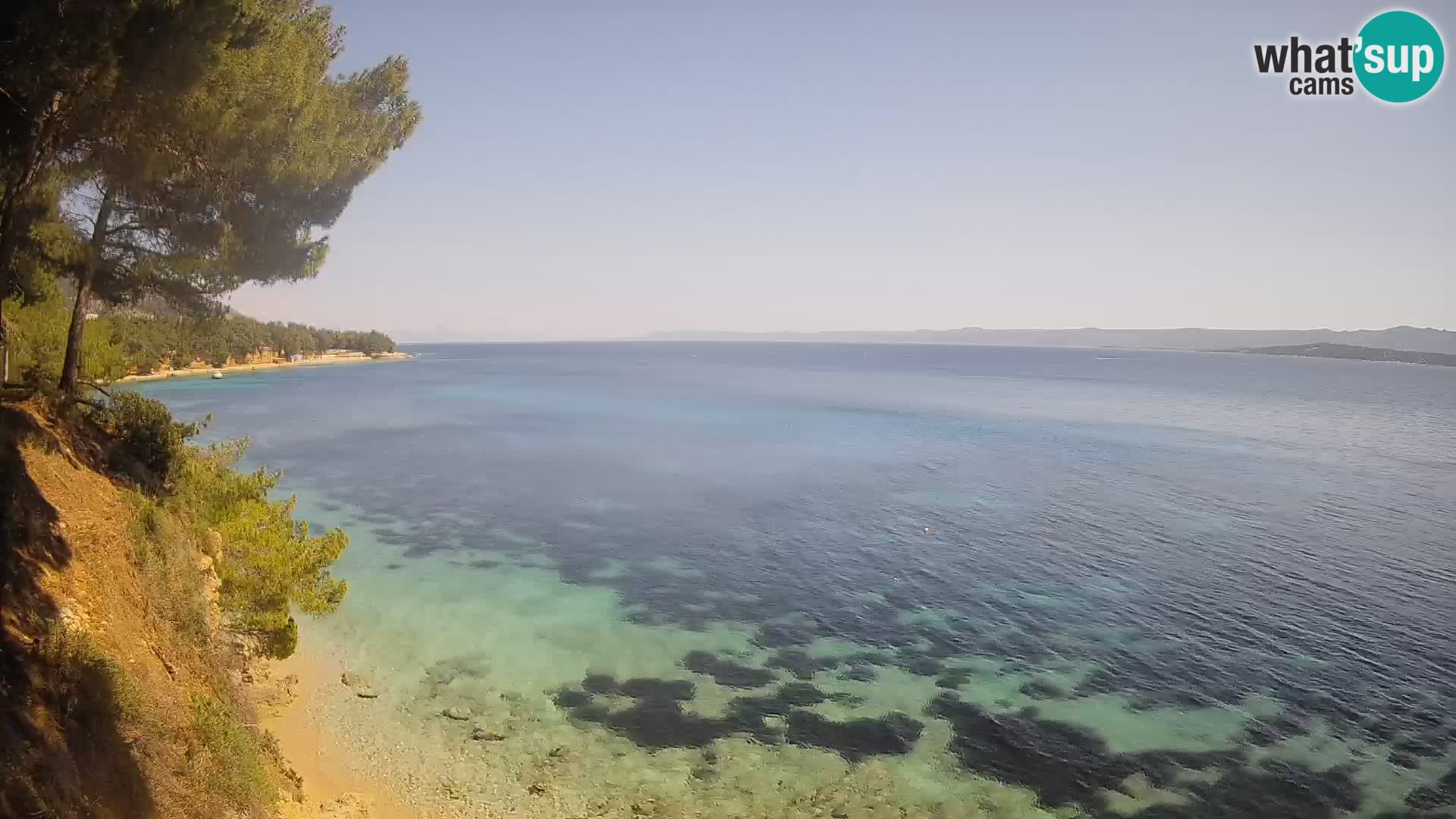 Webcam Spiaggia Potočine Bol – Vista live sulla spiaggia Borak, Isola di Brač