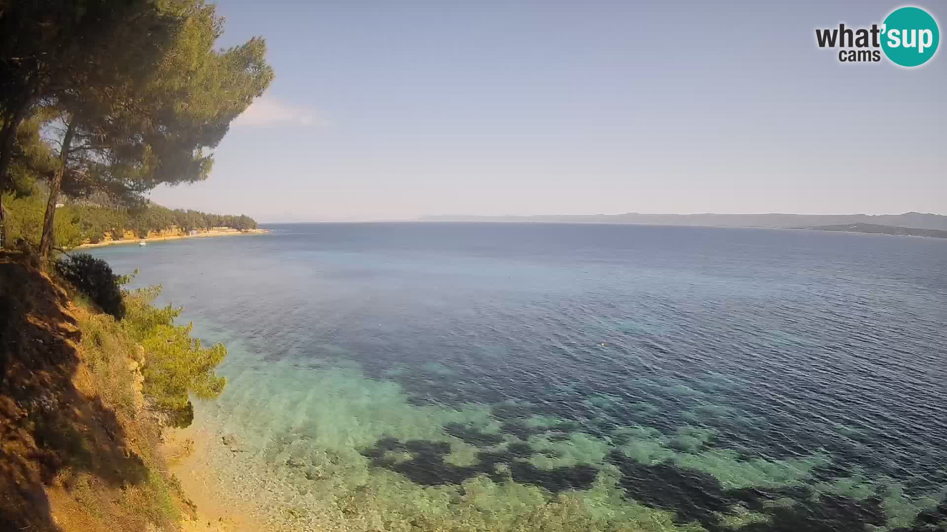 Webcam Spiaggia Potočine Bol – Vista live sulla spiaggia Borak, Isola di Brač