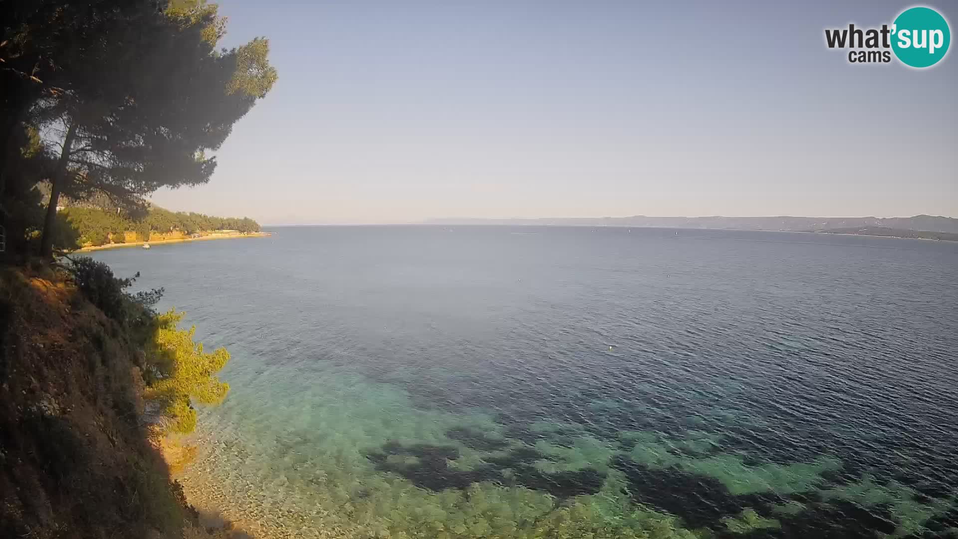 Webcam Spiaggia Potočine Bol – Vista live sulla spiaggia Borak, Isola di Brač