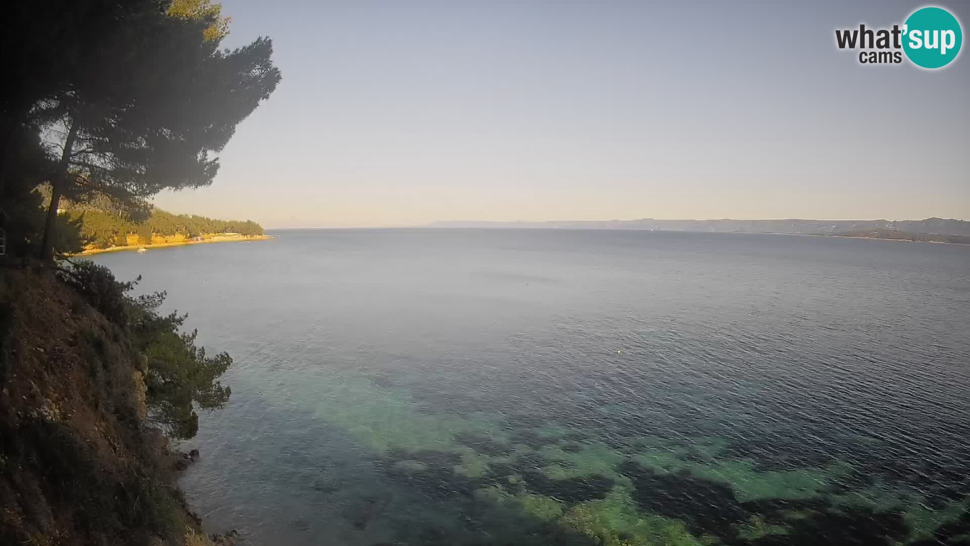 Webcam Spiaggia Potočine Bol – Vista live sulla spiaggia Borak, Isola di Brač