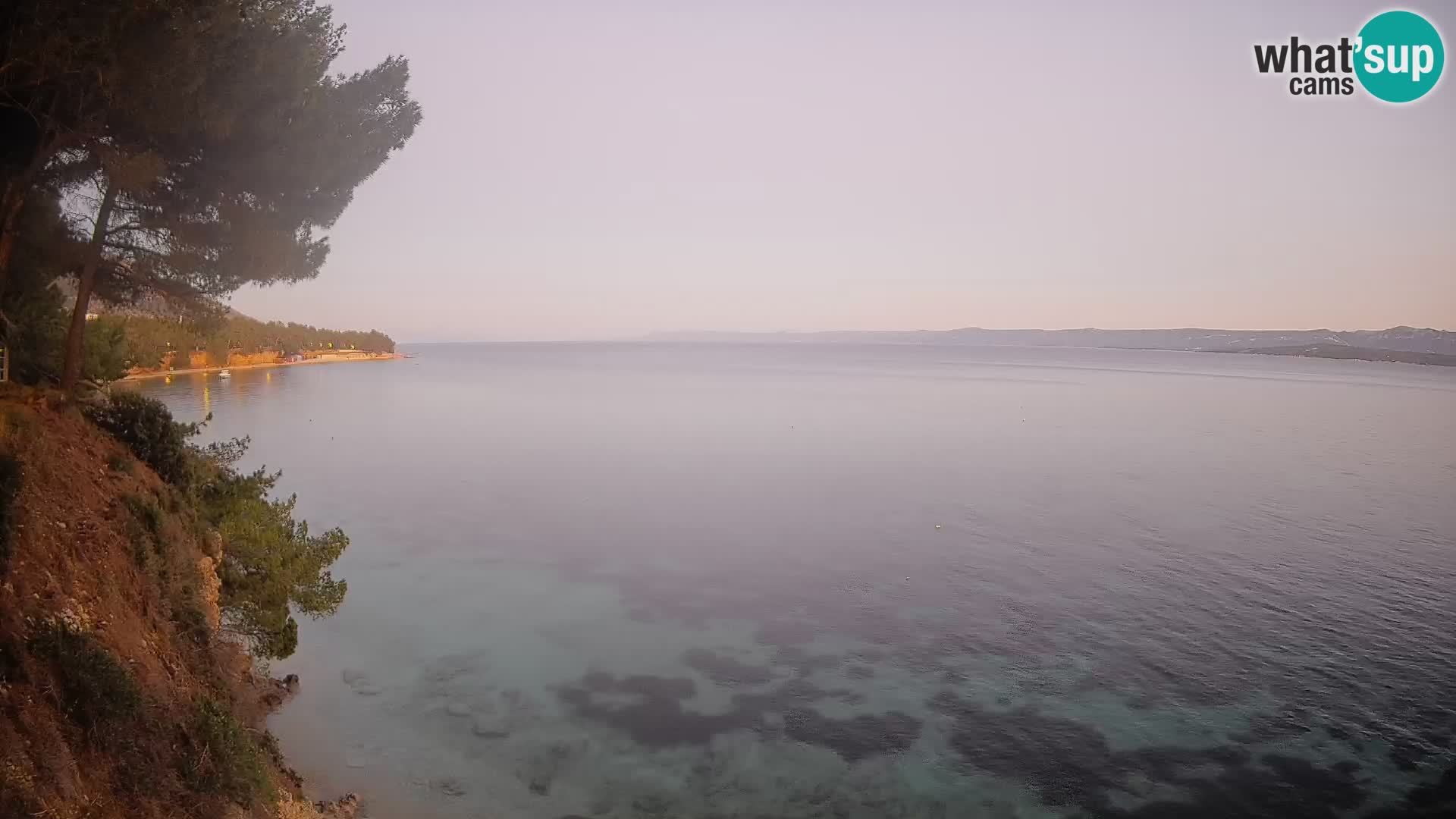 Webcam Spiaggia Potočine Bol – Vista live sulla spiaggia Borak, Isola di Brač