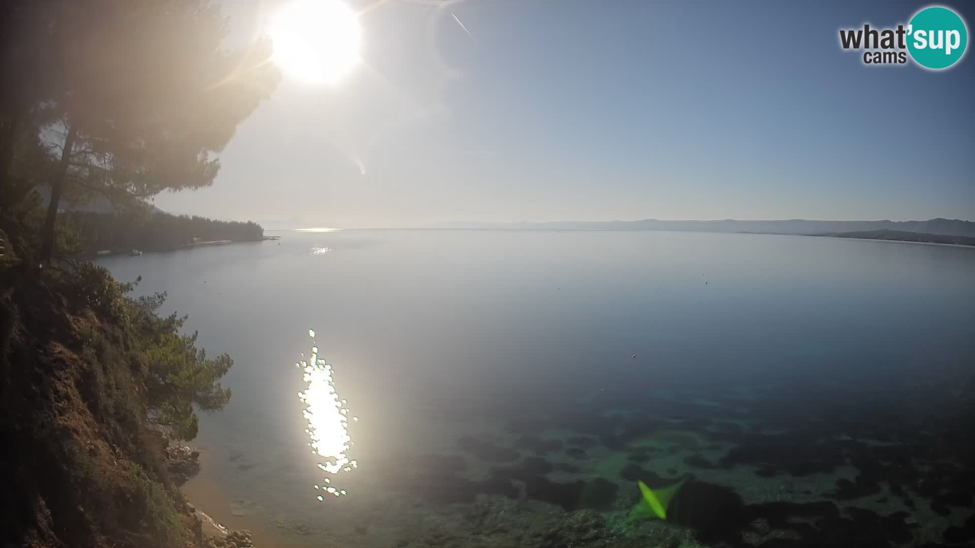 Webcam Spiaggia Potočine Bol – Vista live sulla spiaggia Borak, Isola di Brač