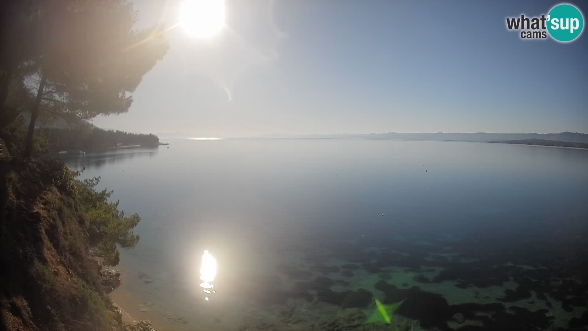 Web kamera Potočine Bol – Pogled uživo na plažu Borak, otok Brač