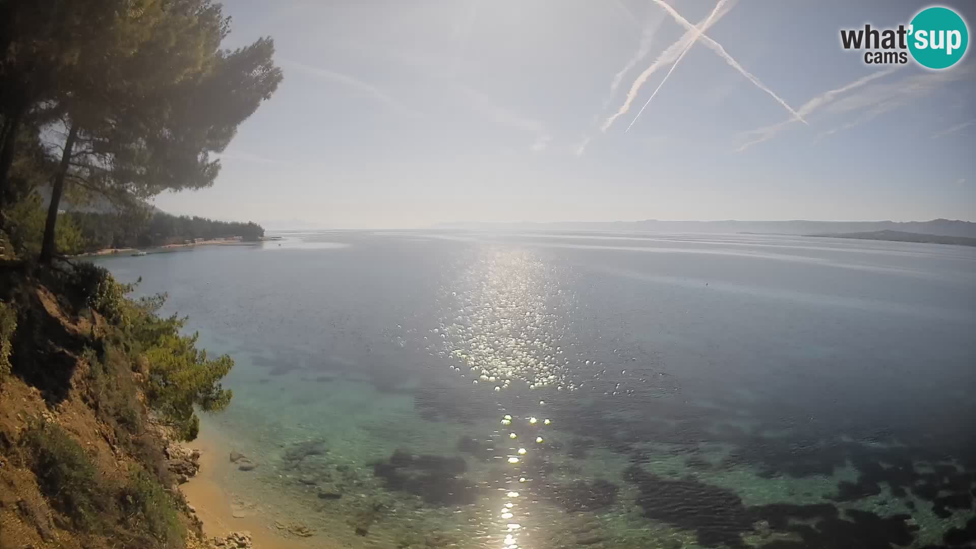 Webcam Spiaggia Potočine Bol – Vista live sulla spiaggia Borak, Isola di Brač