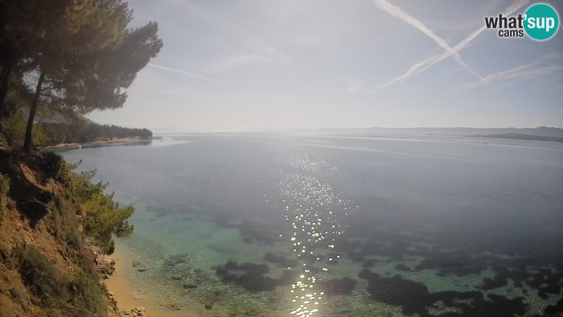 Webcam Spiaggia Potočine Bol – Vista live sulla spiaggia Borak, Isola di Brač