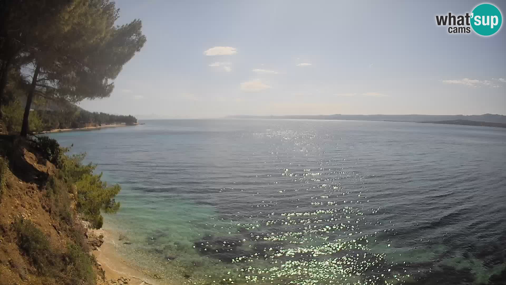 Webcam Spiaggia Potočine Bol – Vista live sulla spiaggia Borak, Isola di Brač