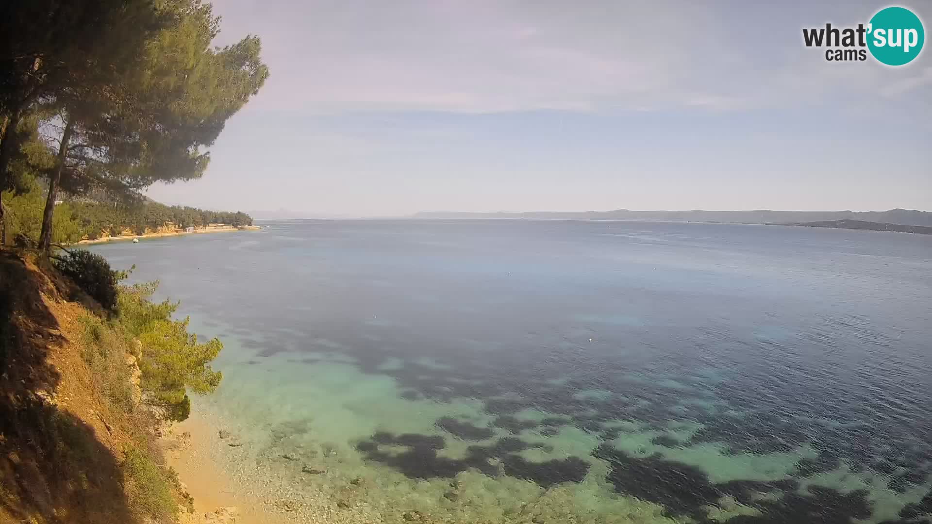 Webcam Spiaggia Potočine Bol – Vista live sulla spiaggia Borak, Isola di Brač