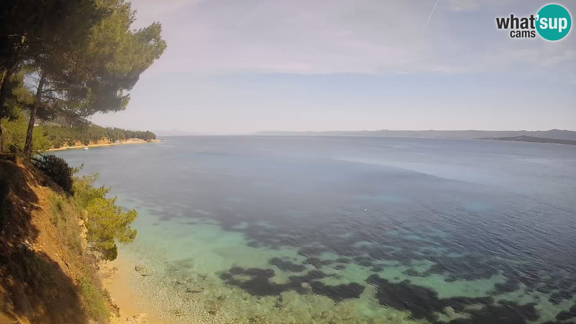 Web kamera Potočine Bol – Pogled uživo na plažu Borak, otok Brač
