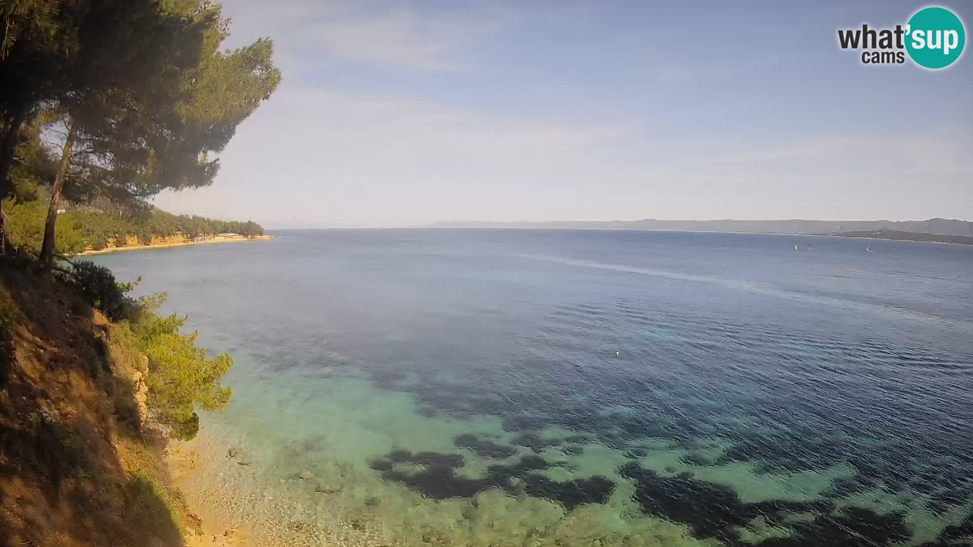Webcam Spiaggia Potočine Bol – Vista live sulla spiaggia Borak, Isola di Brač