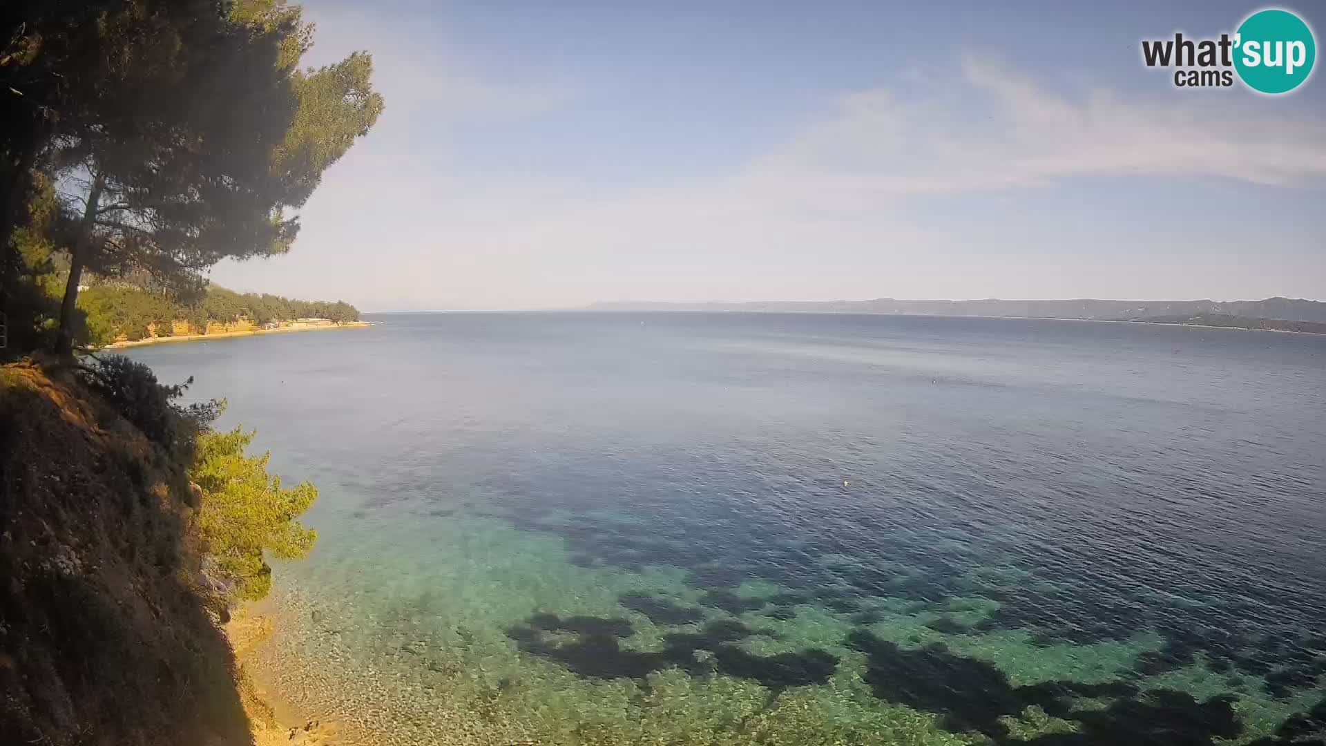 Web kamera Potočine Bol – Pogled uživo na plažu Borak, otok Brač
