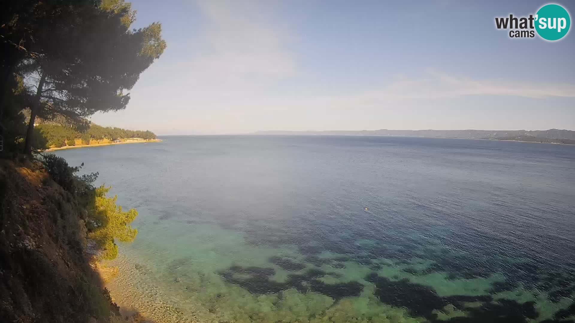 Web kamera Potočine Bol – Pogled uživo na plažu Borak, otok Brač