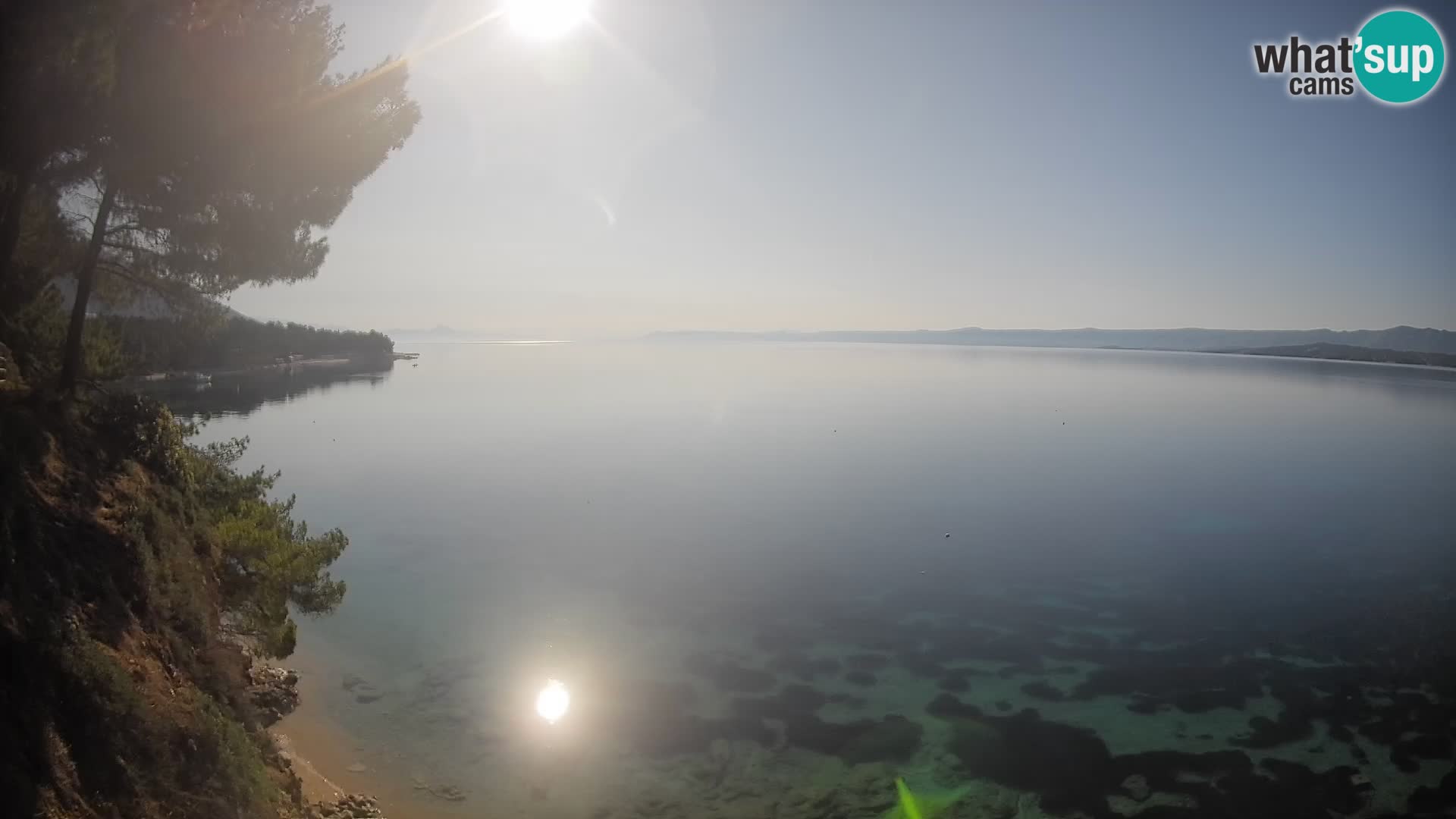 Web kamera Potočine Bol – Pogled uživo na plažu Borak, otok Brač
