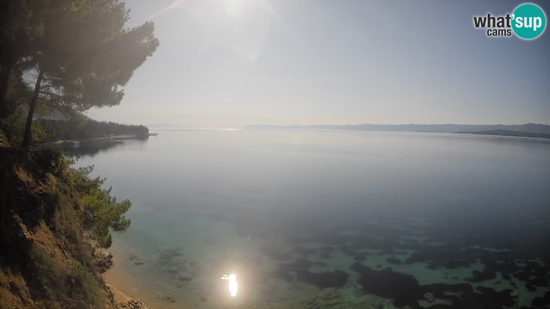 Webcam Spiaggia Potočine Bol – Vista live sulla spiaggia Borak, Isola di Brač