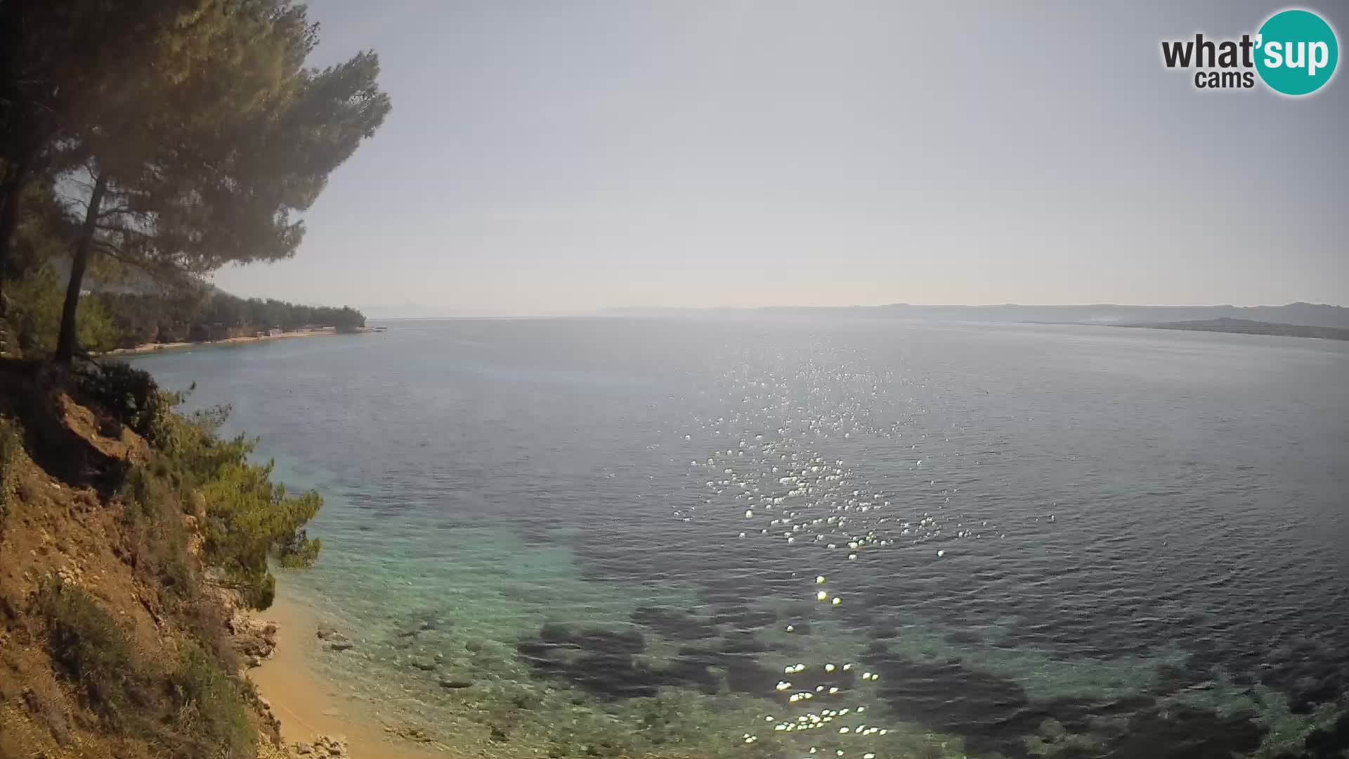 Web kamera Potočine Bol – Pogled uživo na plažu Borak, otok Brač
