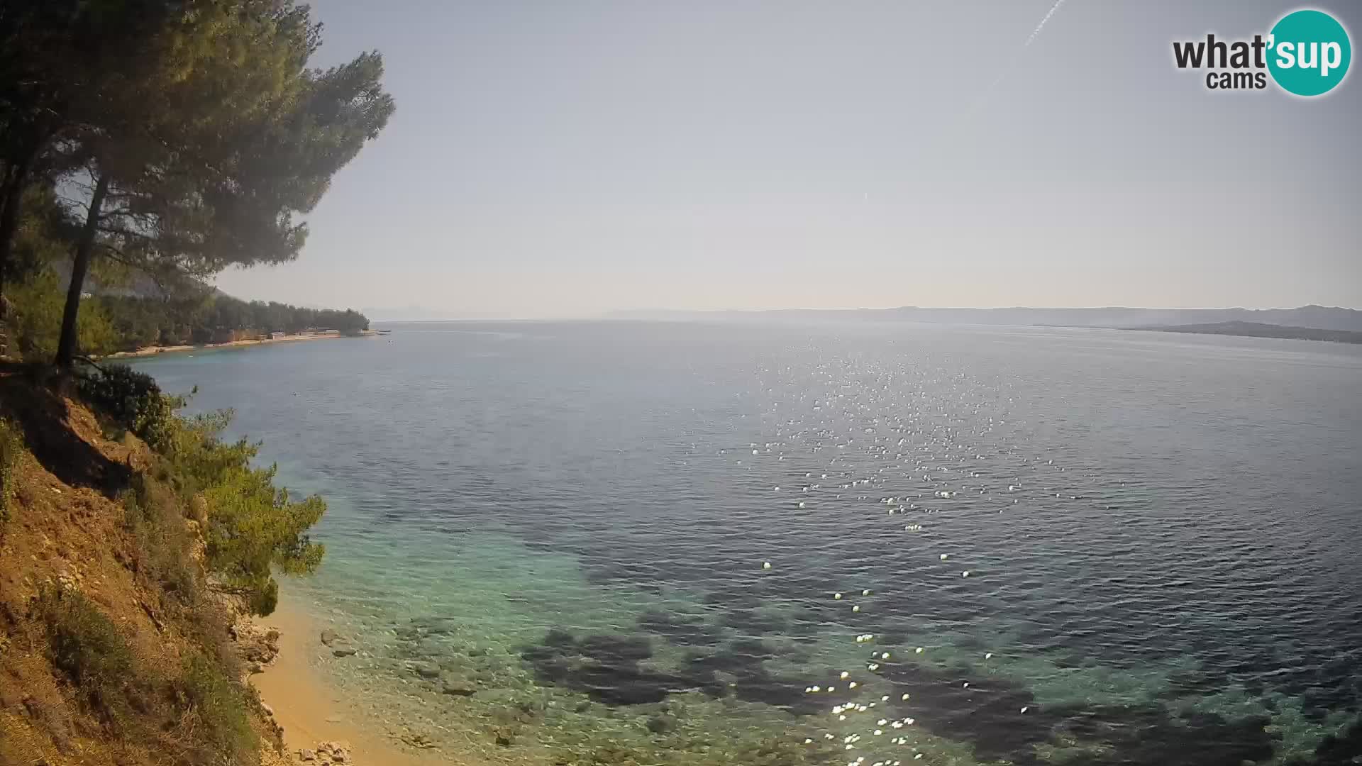 Webcam Spiaggia Potočine Bol – Vista live sulla spiaggia Borak, Isola di Brač