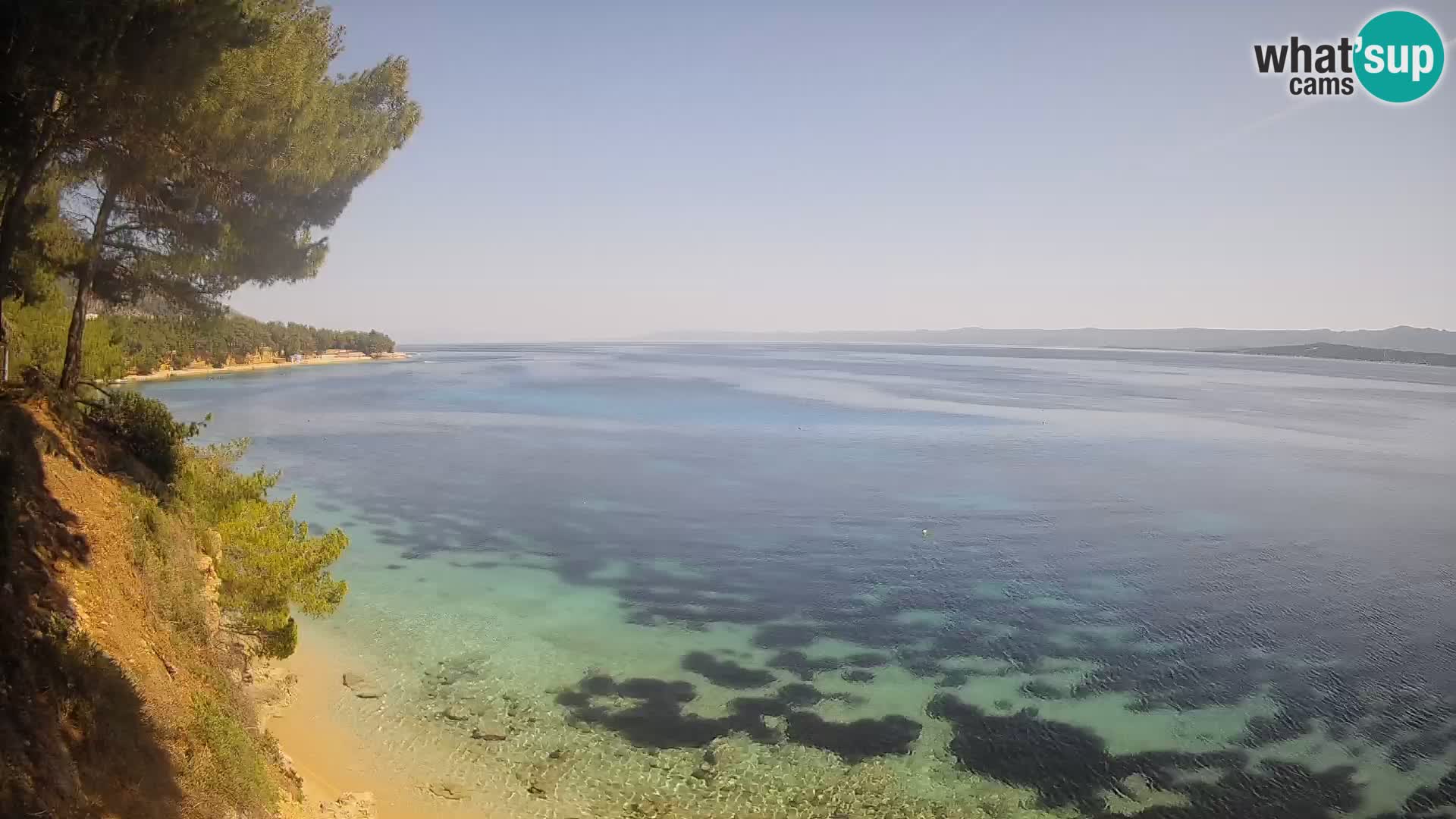 Web kamera Potočine Bol – Pogled uživo na plažu Borak, otok Brač