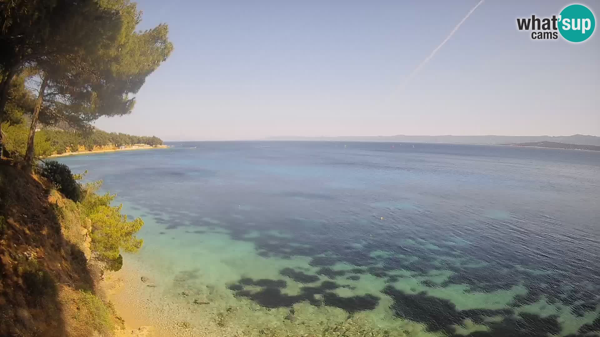 Web kamera Potočine Bol – Pogled uživo na plažu Borak, otok Brač
