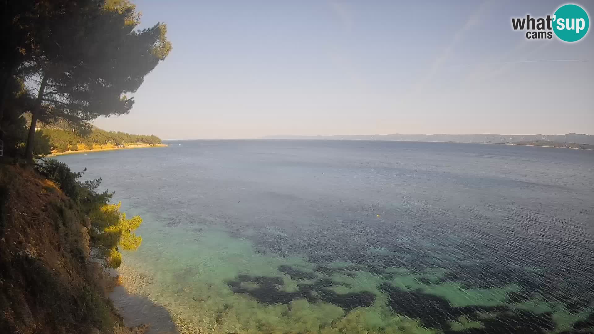 Webcam Spiaggia Potočine Bol – Vista live sulla spiaggia Borak, Isola di Brač