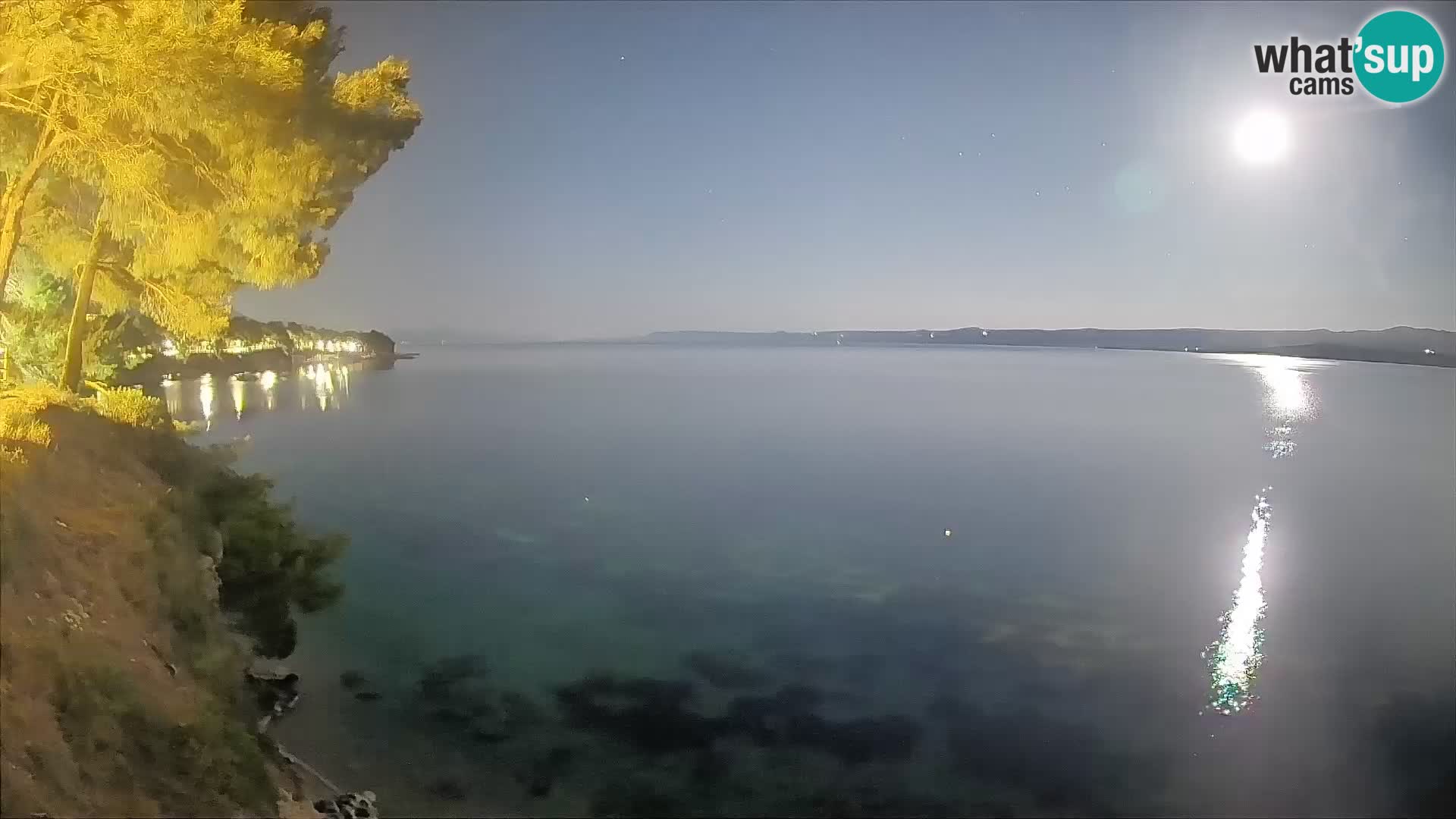 Webcam Spiaggia Potočine Bol – Vista live sulla spiaggia Borak, Isola di Brač