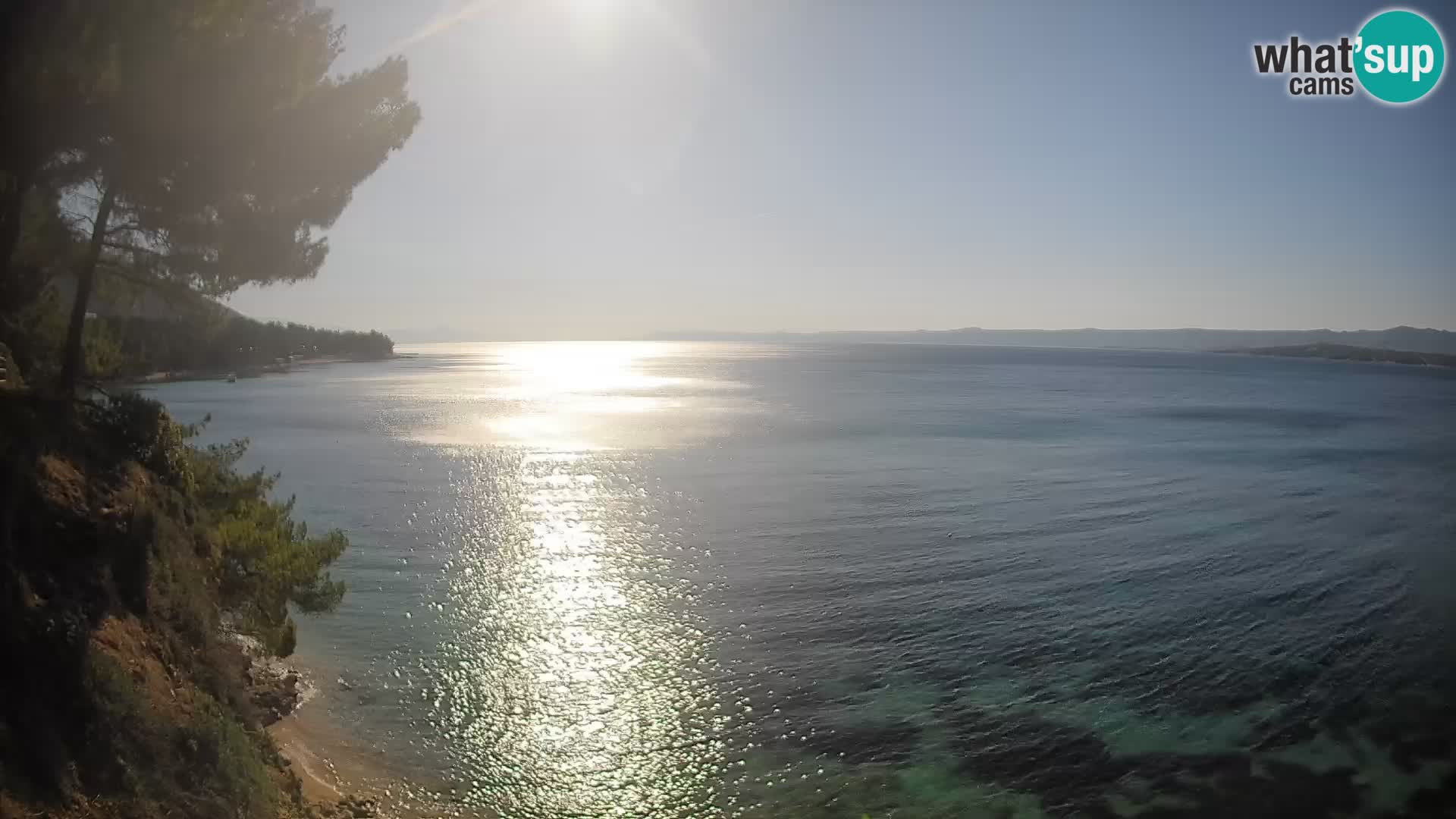 Webcam Spiaggia Potočine Bol – Vista live sulla spiaggia Borak, Isola di Brač