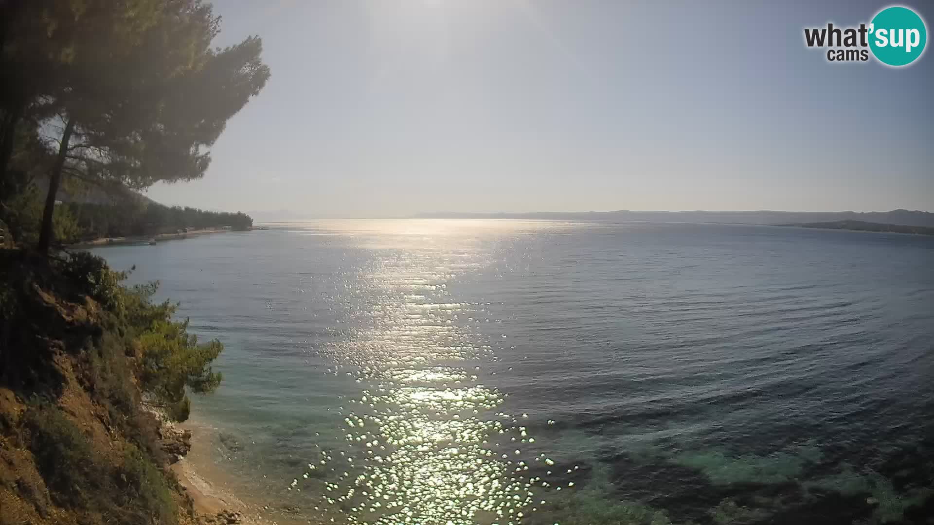 Webcam Spiaggia Potočine Bol – Vista live sulla spiaggia Borak, Isola di Brač