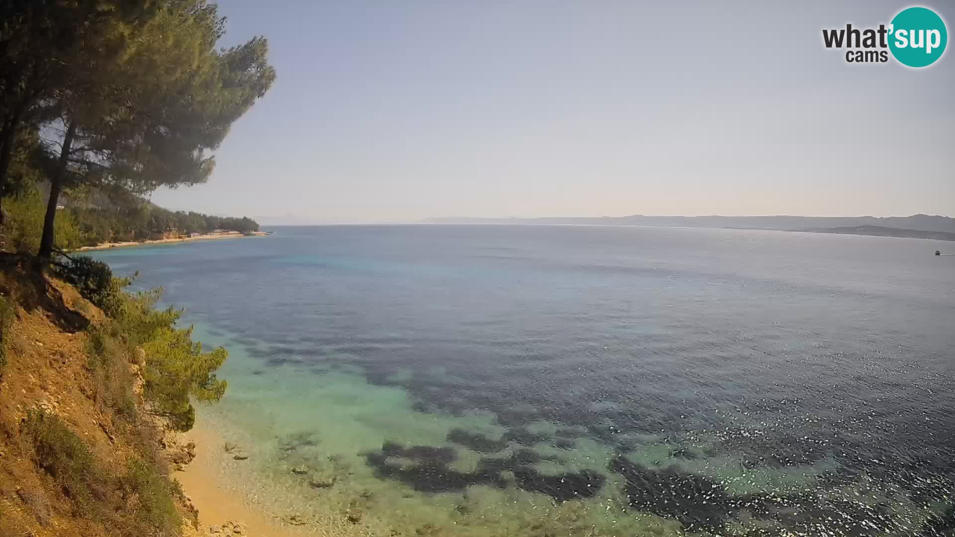 Webcam Spiaggia Potočine Bol – Vista live sulla spiaggia Borak, Isola di Brač