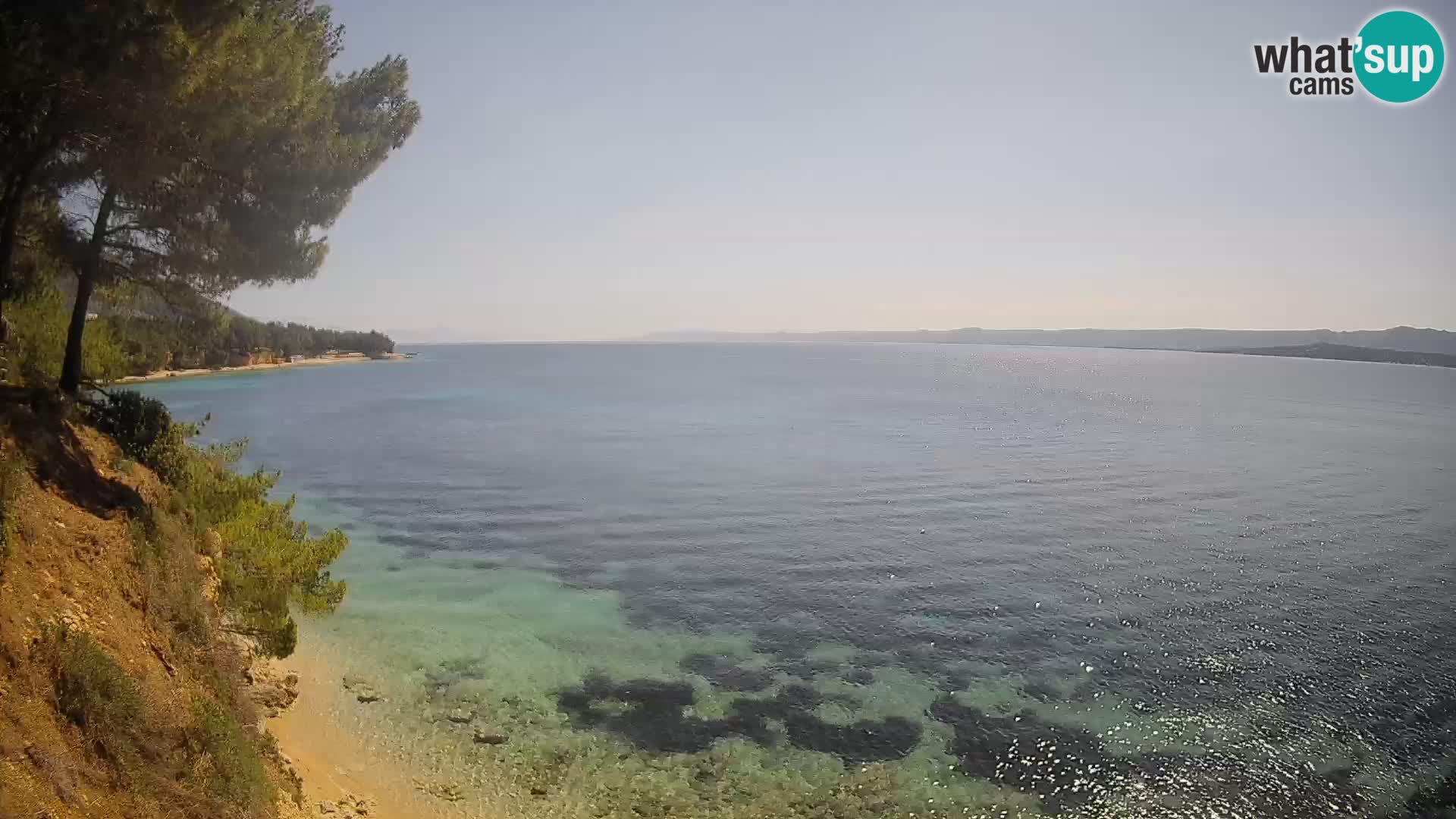 Webcam Spiaggia Potočine Bol – Vista live sulla spiaggia Borak, Isola di Brač