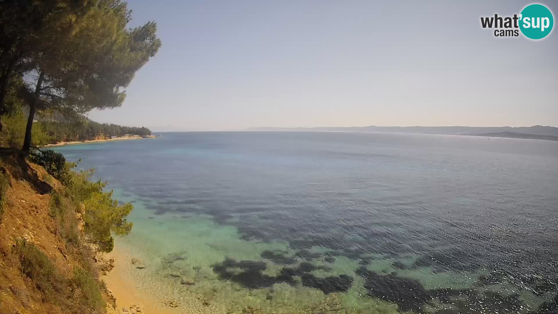 Webcam Spiaggia Potočine Bol – Vista live sulla spiaggia Borak, Isola di Brač