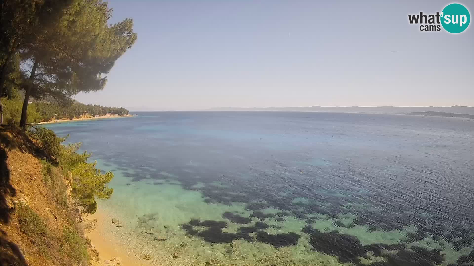 Web kamera Potočine Bol – Pogled uživo na plažu Borak, otok Brač