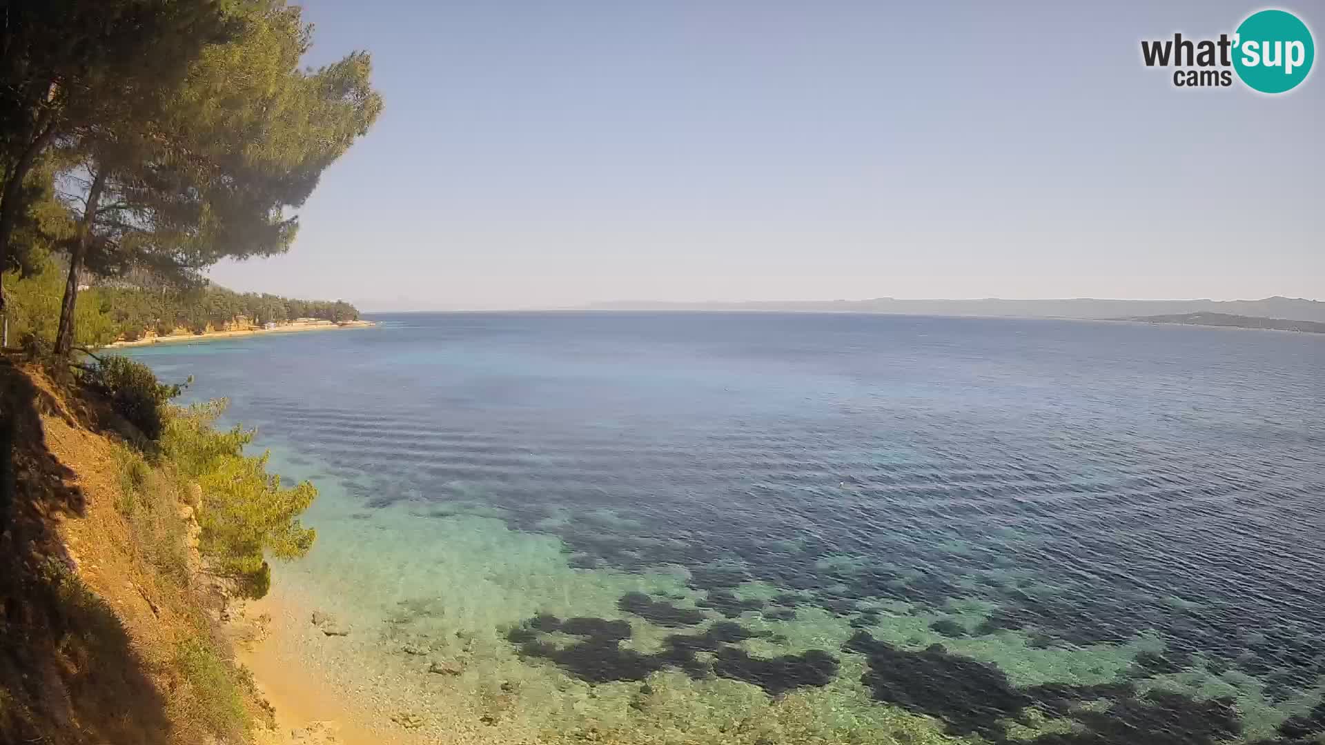 Web kamera Potočine Bol – Pogled uživo na plažu Borak, otok Brač