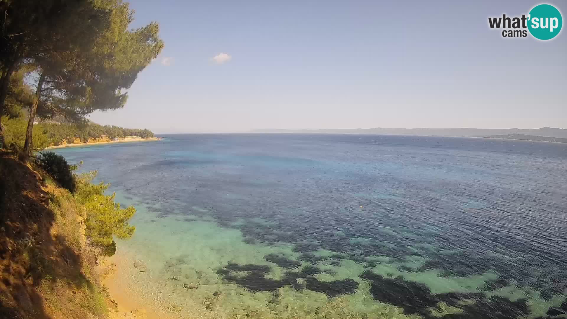 Webcam Spiaggia Potočine Bol – Vista live sulla spiaggia Borak, Isola di Brač