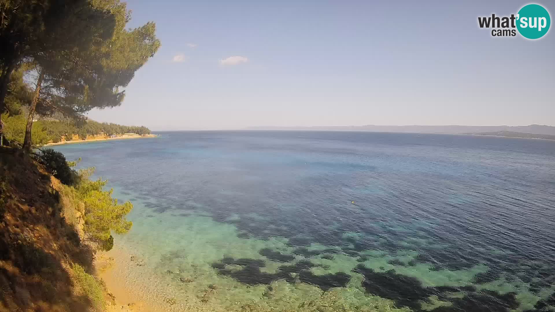 Web kamera Potočine Bol – Pogled uživo na plažu Borak, otok Brač