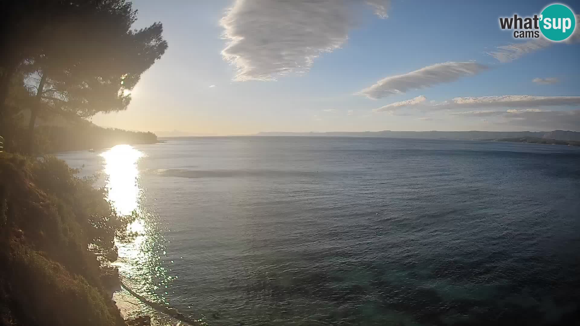 Webcam Spiaggia Potočine Bol – Vista live sulla spiaggia Borak, Isola di Brač
