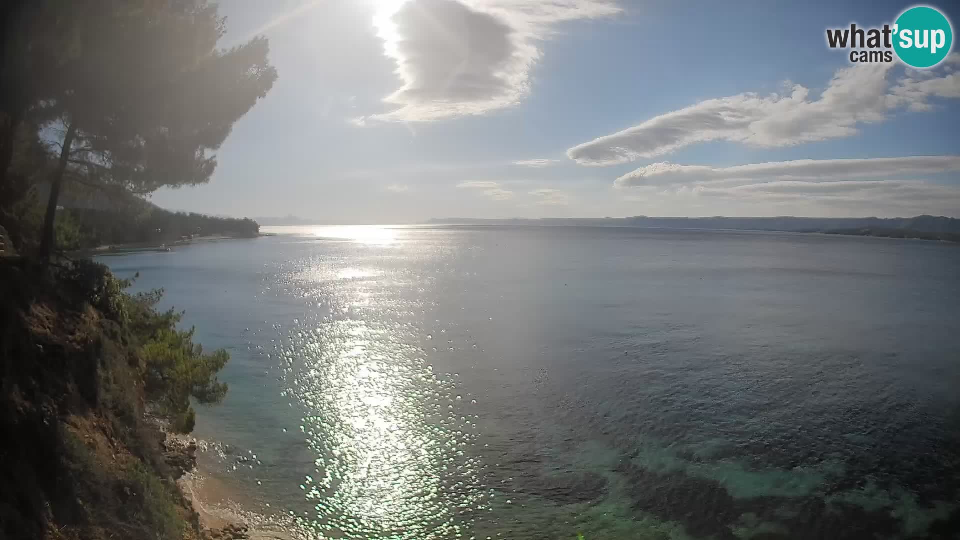 Webcam Spiaggia Potočine Bol – Vista live sulla spiaggia Borak, Isola di Brač