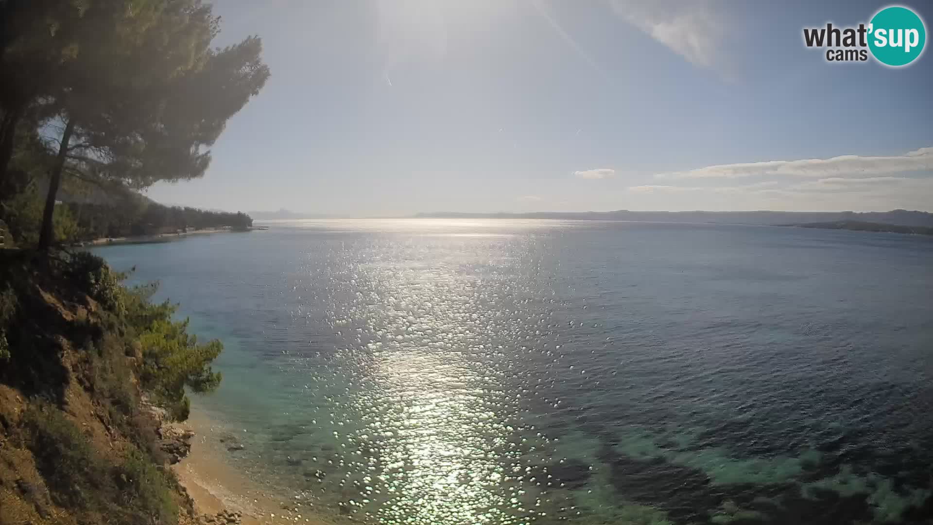 Webcam Spiaggia Potočine Bol – Vista live sulla spiaggia Borak, Isola di Brač