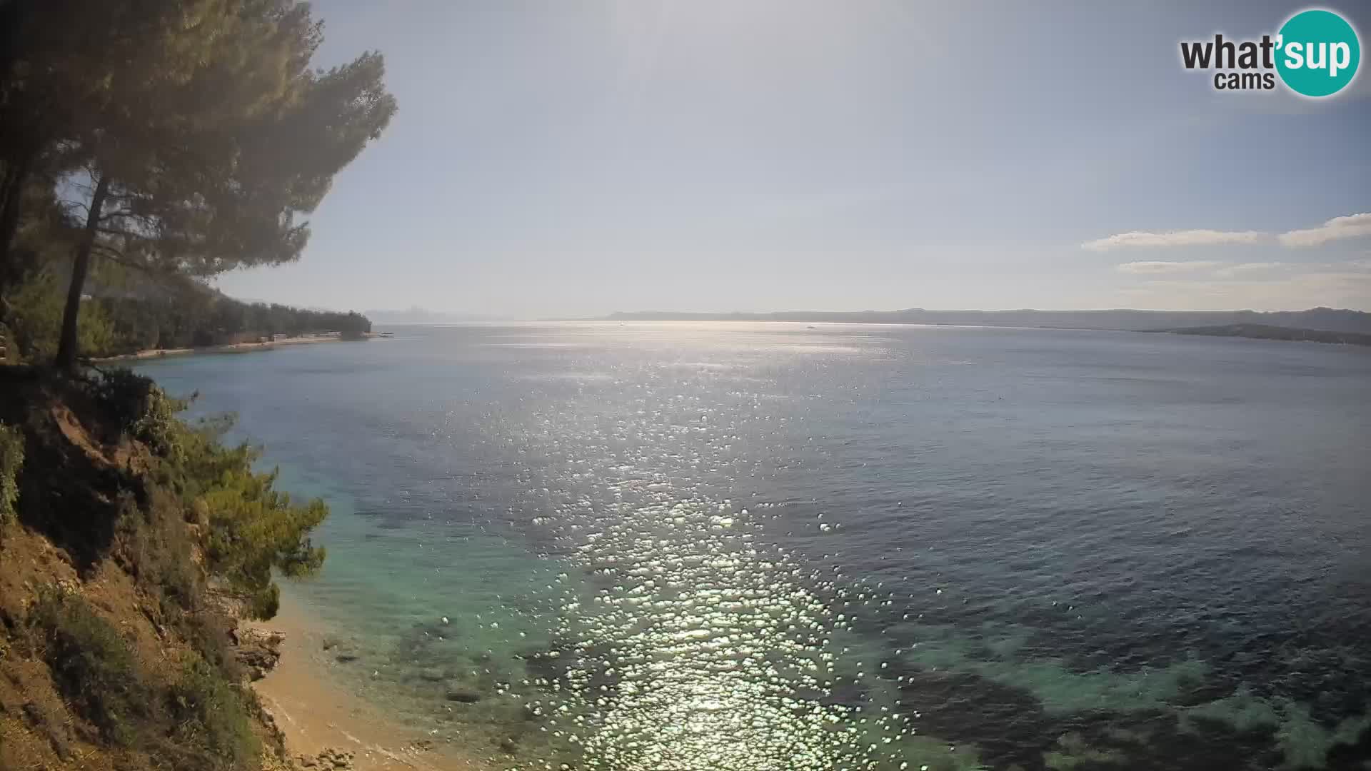 Webcam Spiaggia Potočine Bol – Vista live sulla spiaggia Borak, Isola di Brač