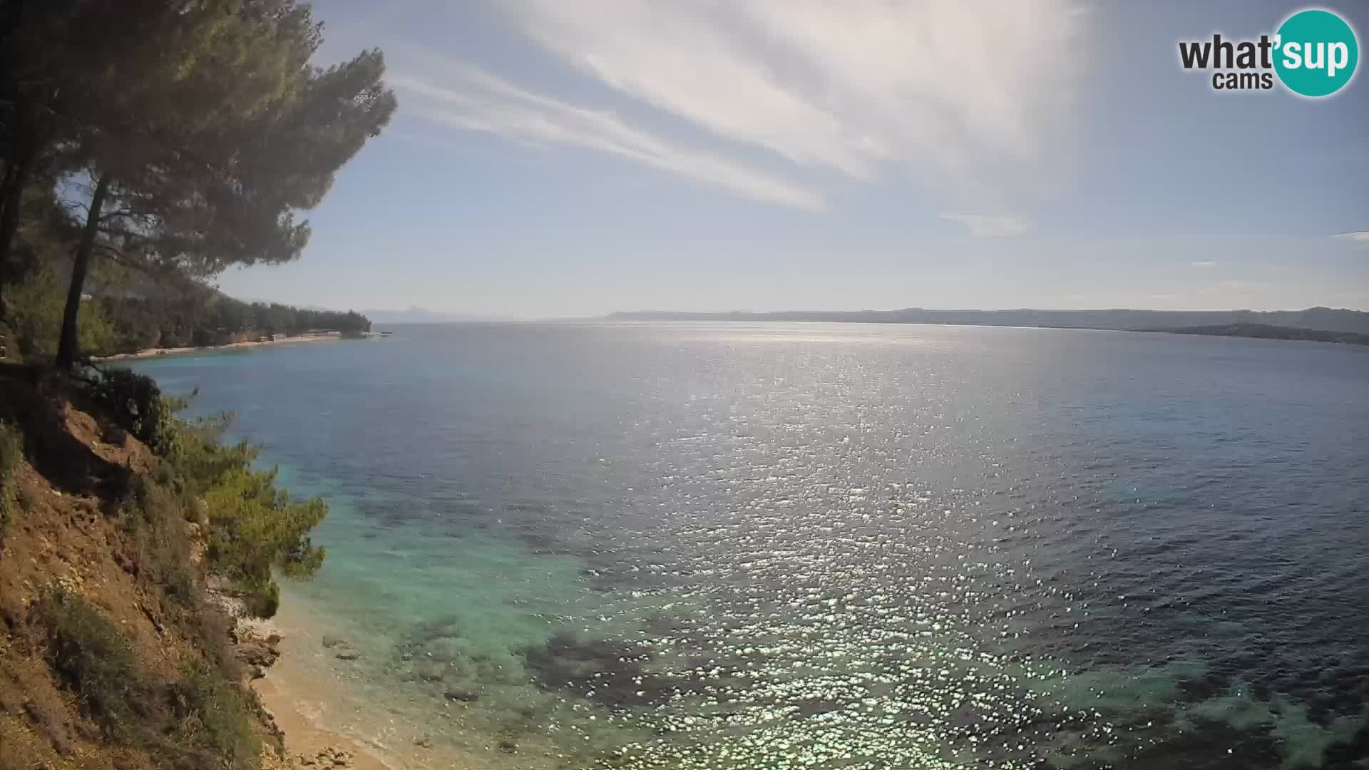 Webcam Spiaggia Potočine Bol – Vista live sulla spiaggia Borak, Isola di Brač
