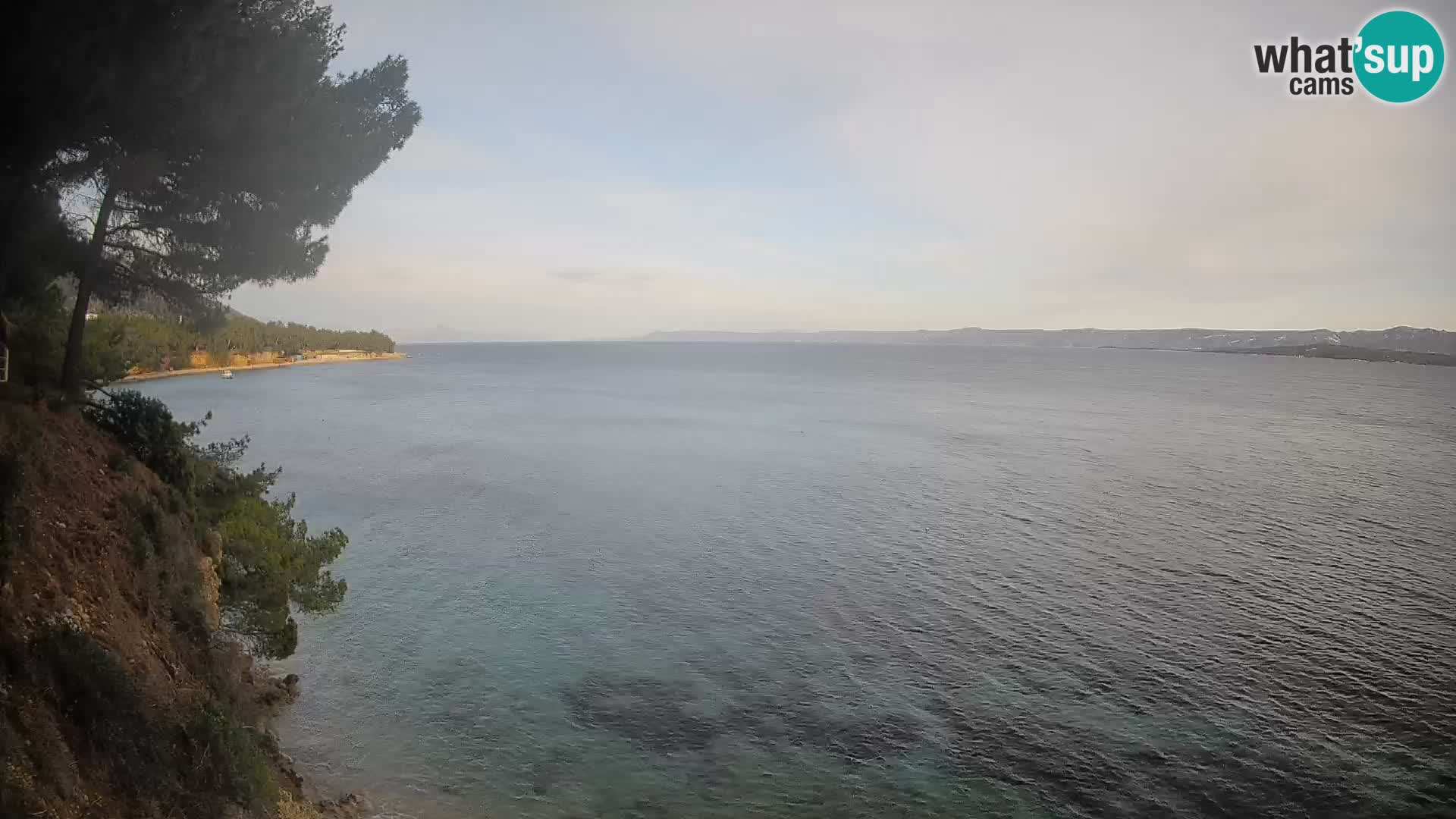 Webcam Spiaggia Potočine Bol – Vista live sulla spiaggia Borak, Isola di Brač
