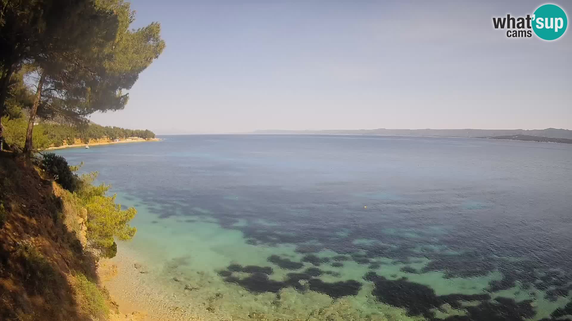 Web kamera Potočine Bol – Pogled uživo na plažu Borak, otok Brač