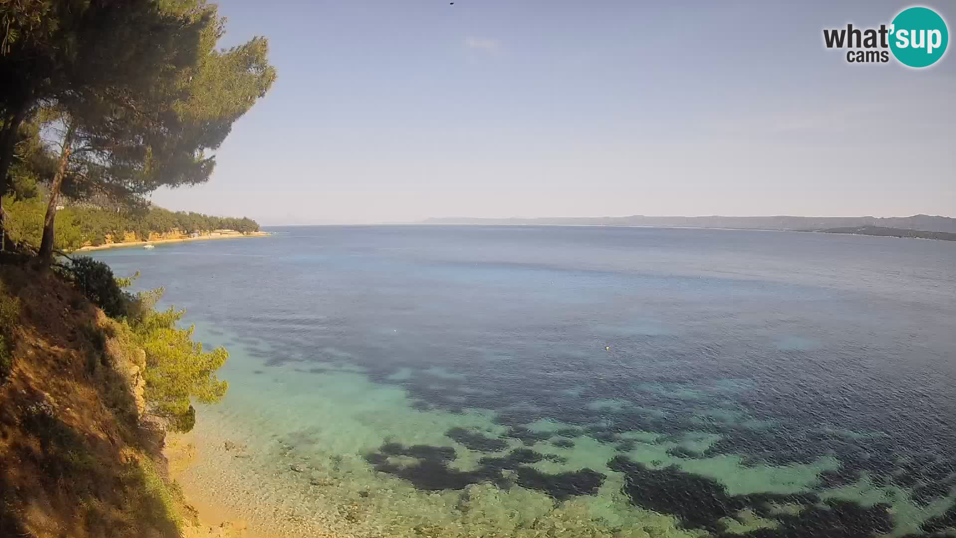 Webcam Spiaggia Potočine Bol – Vista live sulla spiaggia Borak, Isola di Brač