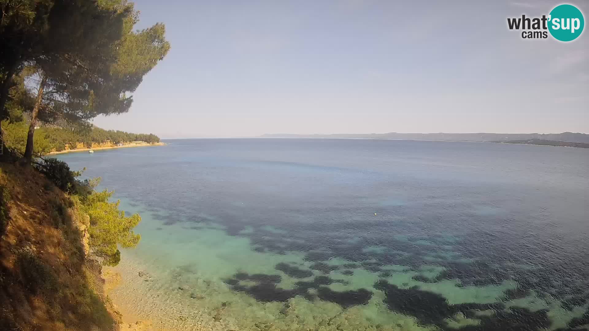 Webcam Spiaggia Potočine Bol – Vista live sulla spiaggia Borak, Isola di Brač