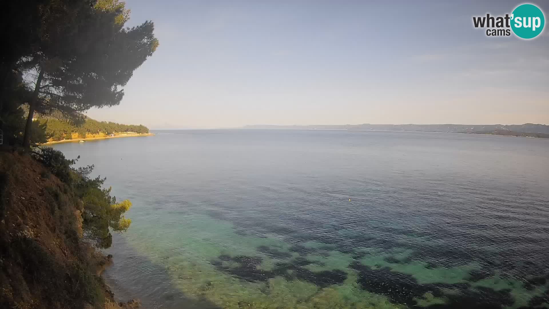 Webcam Spiaggia Potočine Bol – Vista live sulla spiaggia Borak, Isola di Brač