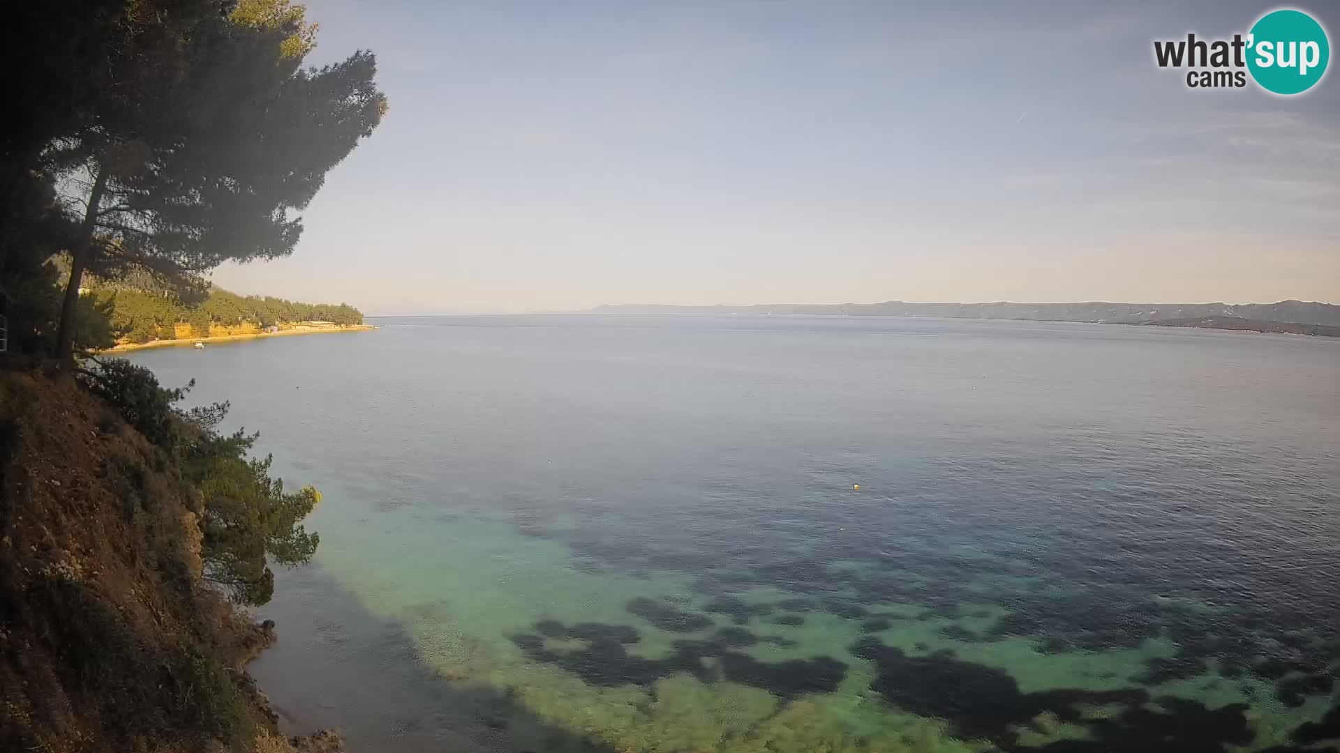 Webcam Spiaggia Potočine Bol – Vista live sulla spiaggia Borak, Isola di Brač