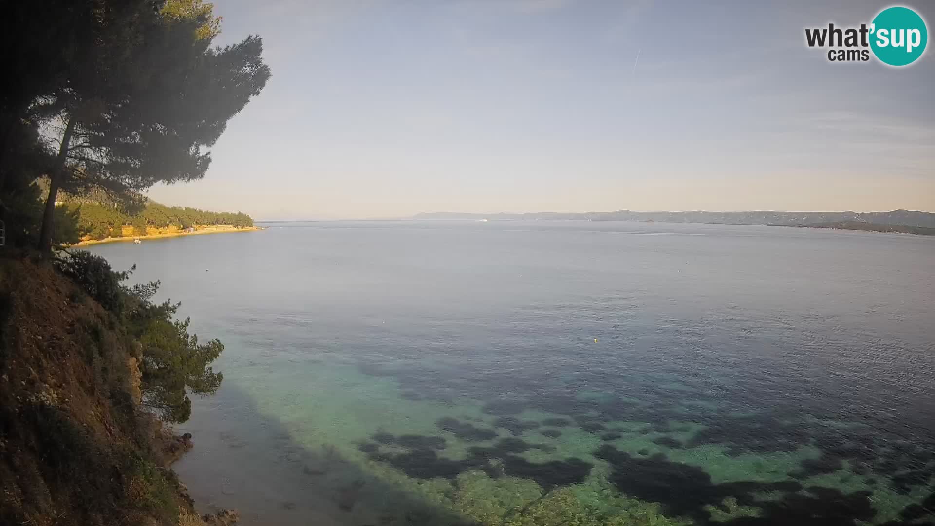 Webcam Spiaggia Potočine Bol – Vista live sulla spiaggia Borak, Isola di Brač