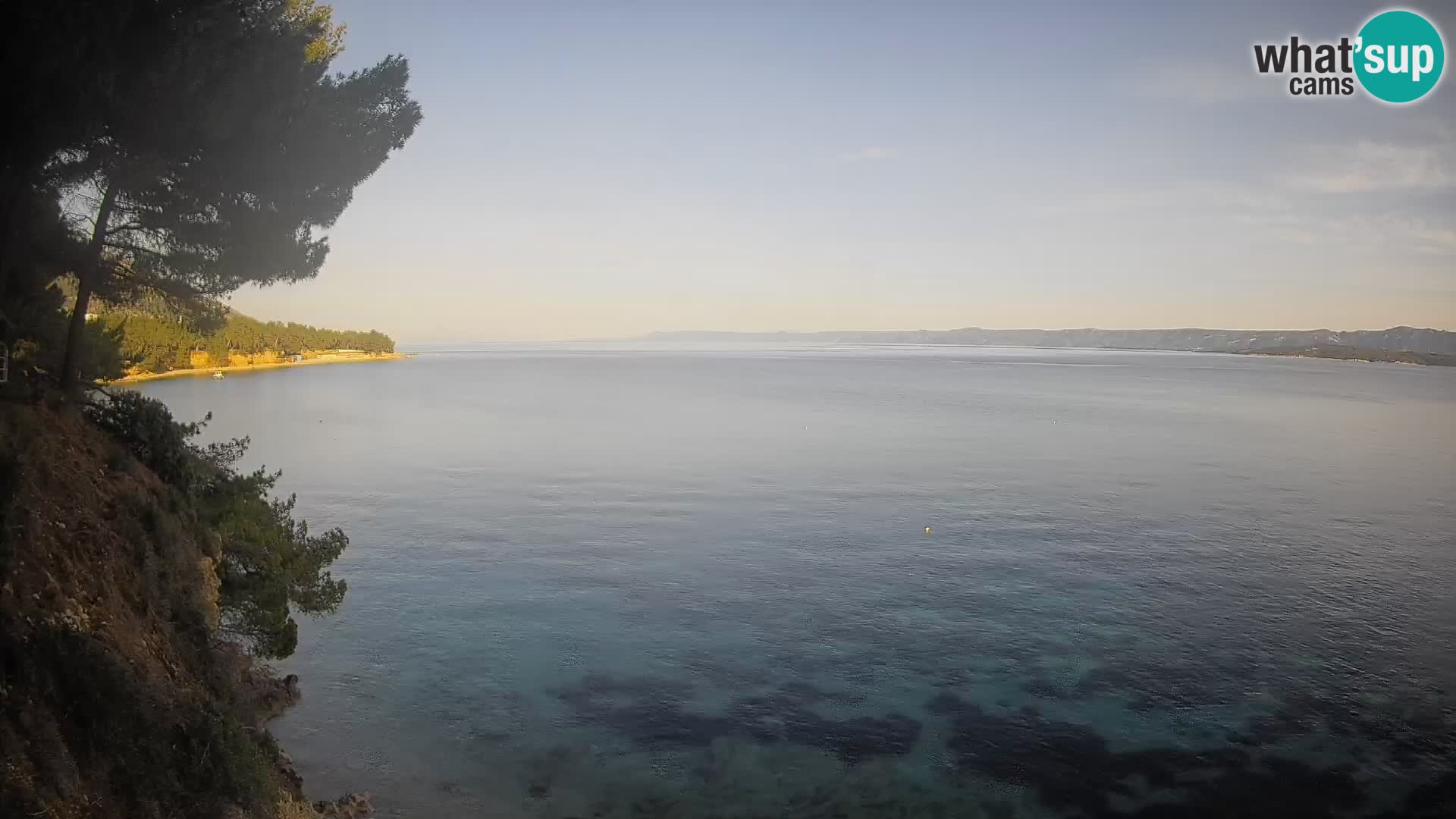 Webcam Spiaggia Potočine Bol – Vista live sulla spiaggia Borak, Isola di Brač
